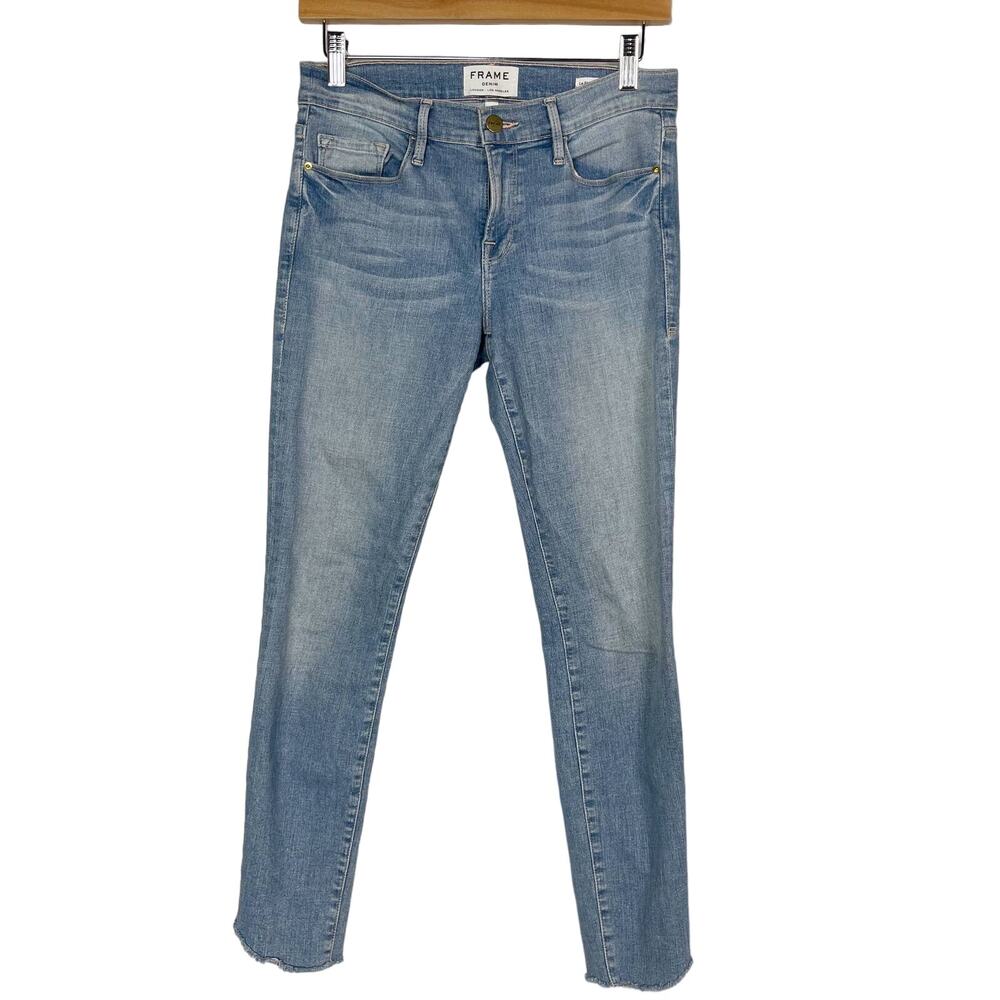 Frame Womens 27 Le Skinny de Jeanne Crop Jeans in Easton Wash Cotton Stretch